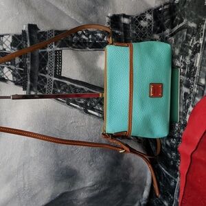 Dooney and Burke pebbled grain ginger crossbody